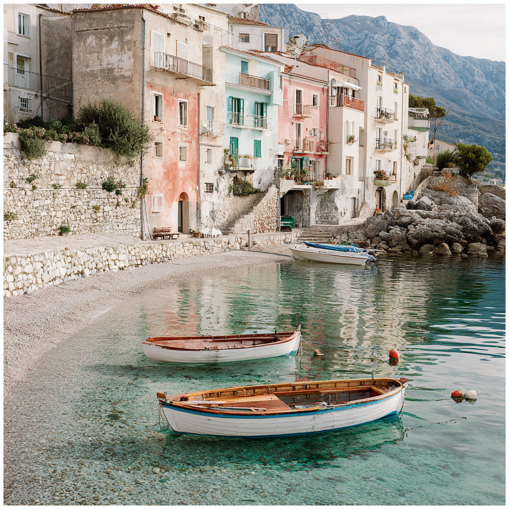 Maratea fishing village on the Tyrrhenian coast of Basilicata, southern Italy