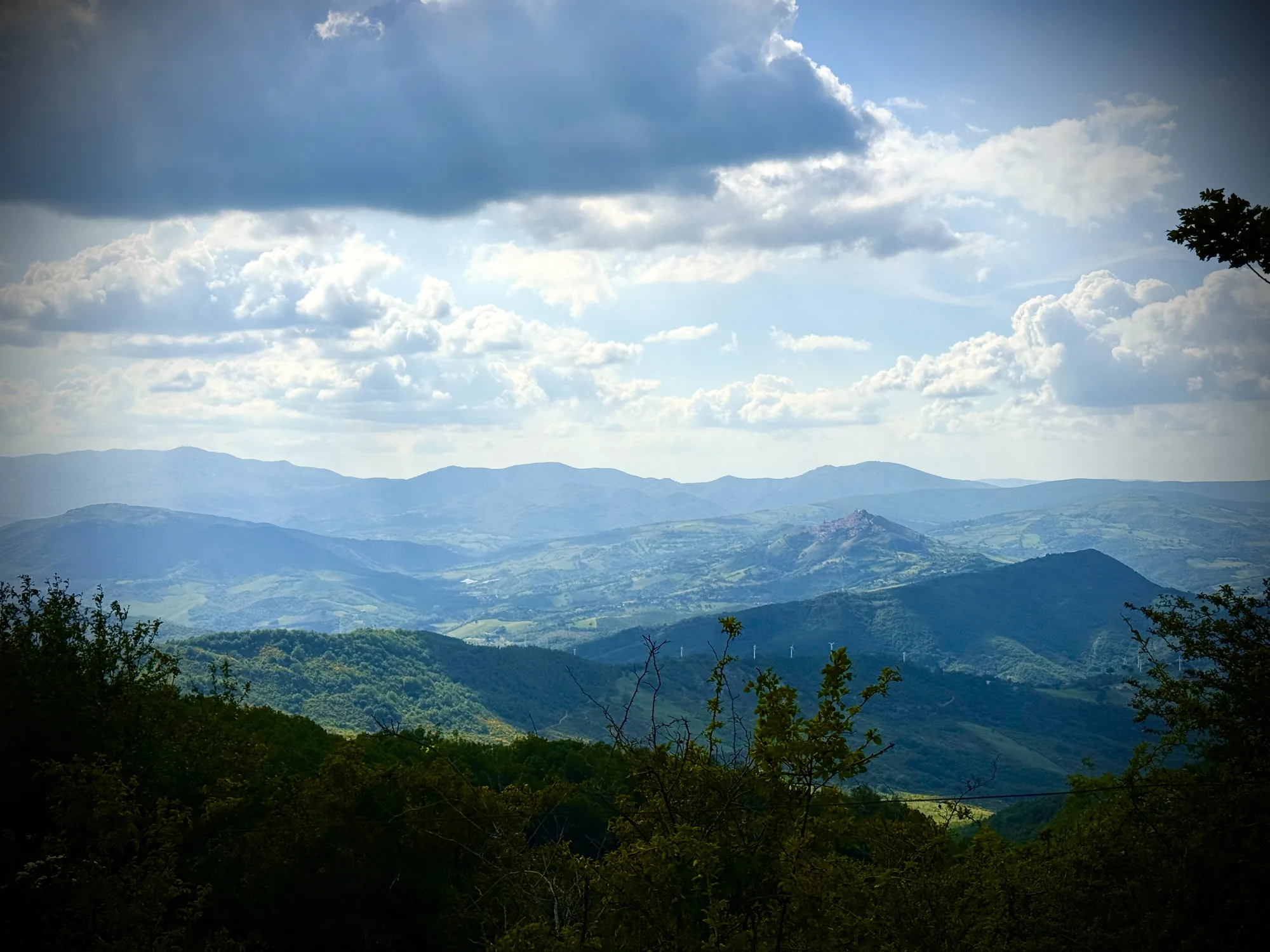 Basilicatan landscape near Bernalda — rolling hills and farmland between Matera and the Ionian coast